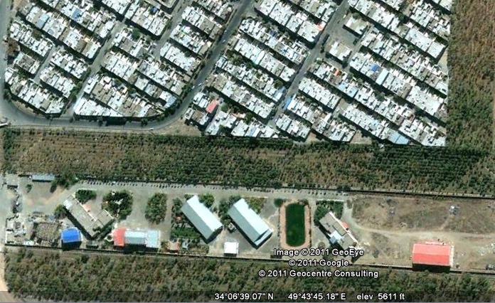 عکس هوایی از آموشکده ی امیرکبیر اراک